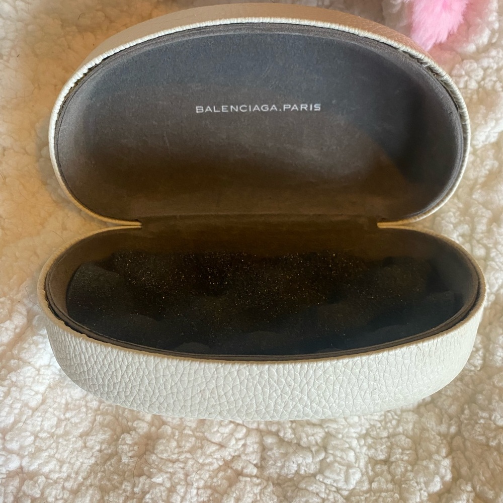 Balenciaga Paris White Leather Texture for SunglassesCase onlyGlasses pre owned